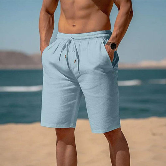 Breathable Drawstring Waist Shorts for Men - Multi-Pocket Casual Style - Buy Center