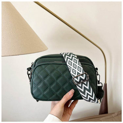 Buycenter Soft Leather Shoulder Messenger Bag - All-Match Diamond Pattern - Buy Center