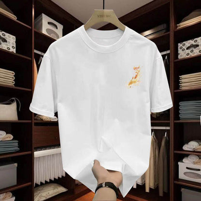 Buycenter Men's Cartoon Print T-Shirt - Versatile Round Neck Top - Buy Center