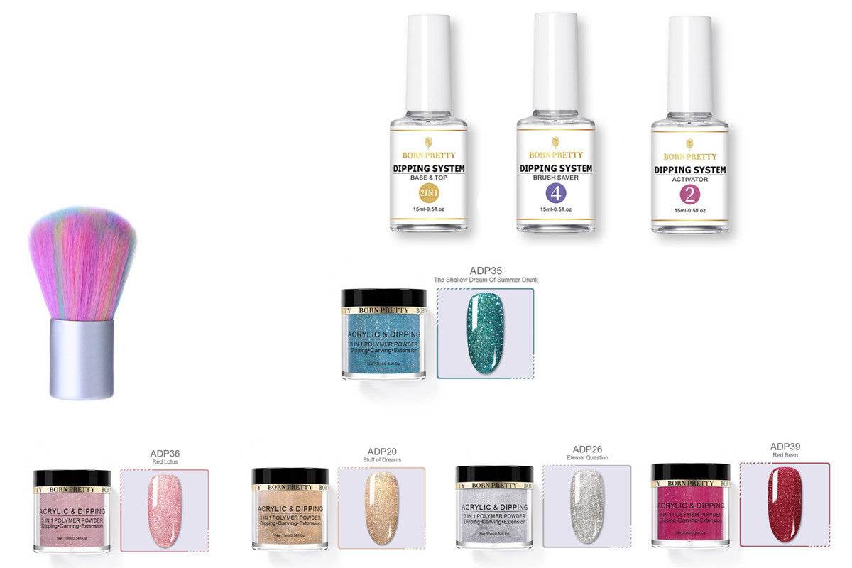 Dipping Nail Powders Set - Gradient & French Art, Long Lasting Finish - Buy Center