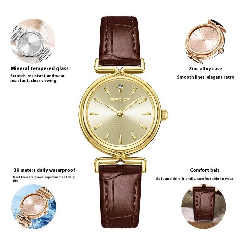 Women's Retro Mesh Strap Watch - Stylish & Waterproof for All Occasions - Buy Center