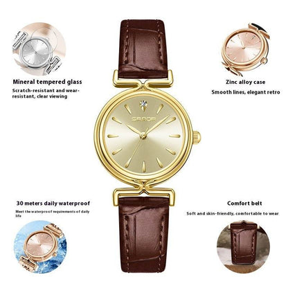 Women's Retro Mesh Strap Watch - Stylish & Waterproof for All Occasions - Buy Center