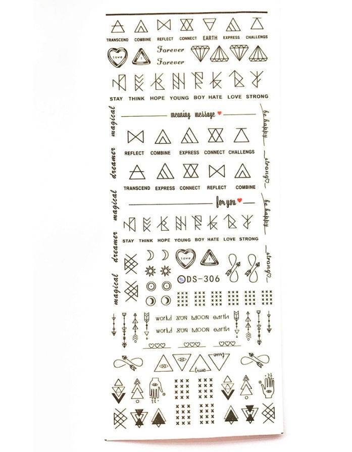 Geometric DIY Art Nail Polish Stickers - Modern Styles for Trendy Nails - Buy Center