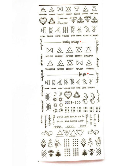 Geometric DIY Art Nail Polish Stickers - Modern Styles for Trendy Nails - Buy Center