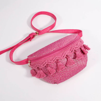 Buycenter Mini Straw Cross Body Bag - Fashionable Chest Bag for Travel - Buy Center