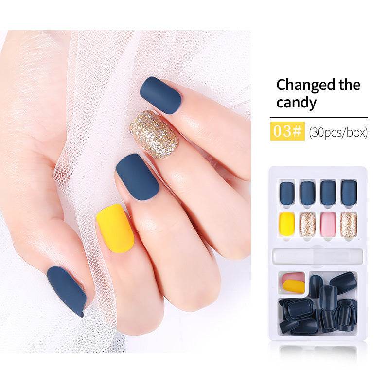 30pcs Detachable False Nail Tips Set - Stylish Full Cover Short Nails - Buy Center