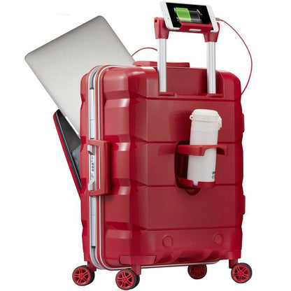 Multifunctional 20-Inch Aluminum Frame Luggage - USB Charging & TSA Lock - Buy Center
