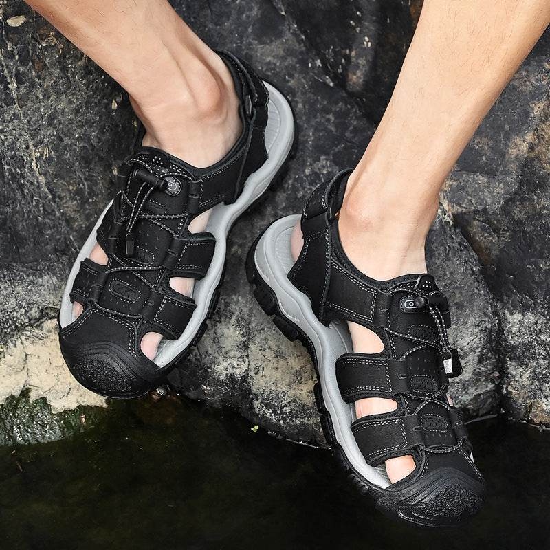 Men's Plus Size Sandals - Premium Brown & Black Casual Summer Footwear - Buy Center