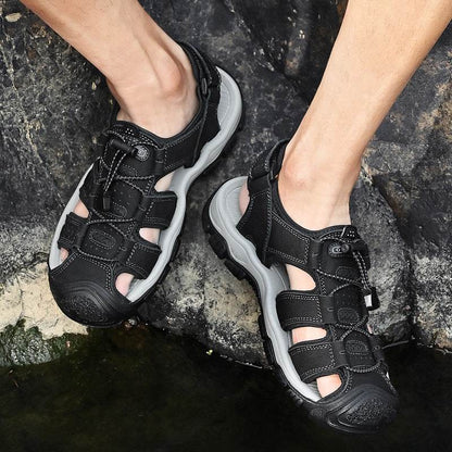 Men's Plus Size Sandals - Premium Brown & Black Casual Summer Footwear - Buy Center