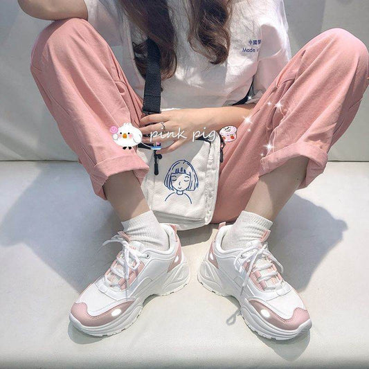 Trendy Women’s Lace-Up Shoes - Breathable Vulcanize Design for Comfort - Buy Center