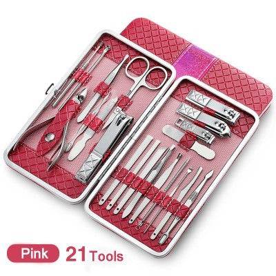 Nail Manicure Tool Kit Combo - 18 & 21-Piece Professional Set - Buy Center