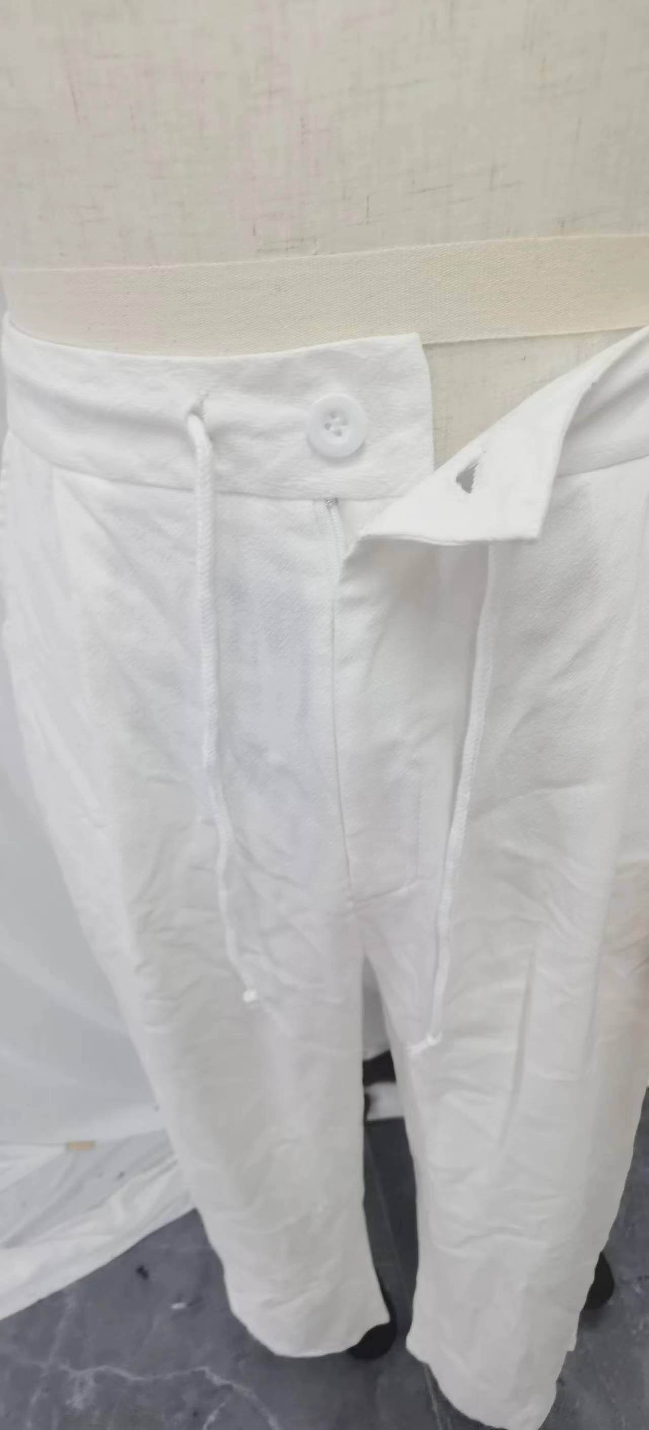 Buycenter Men's Cotton Linen Casual Trousers - Solid Color, Multiple Sizes - Buy Center