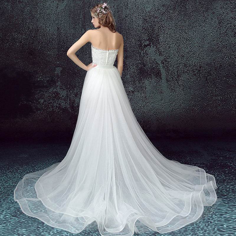 Sexy Mermaid Lace Wedding Dress - Detachable Skirt & Short Design - Buy Center
