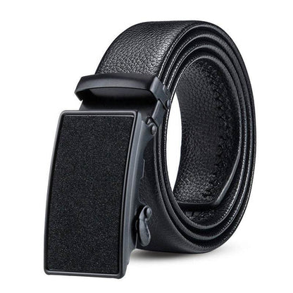 Black Bales Catch Men's Belt - Stylish Imitation Leather, Electroplated Design - Buy Center