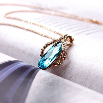 Elegant Gold-Plated Diamond Earrings Pendant Set - Premium Women's Jewelry - Buy Center