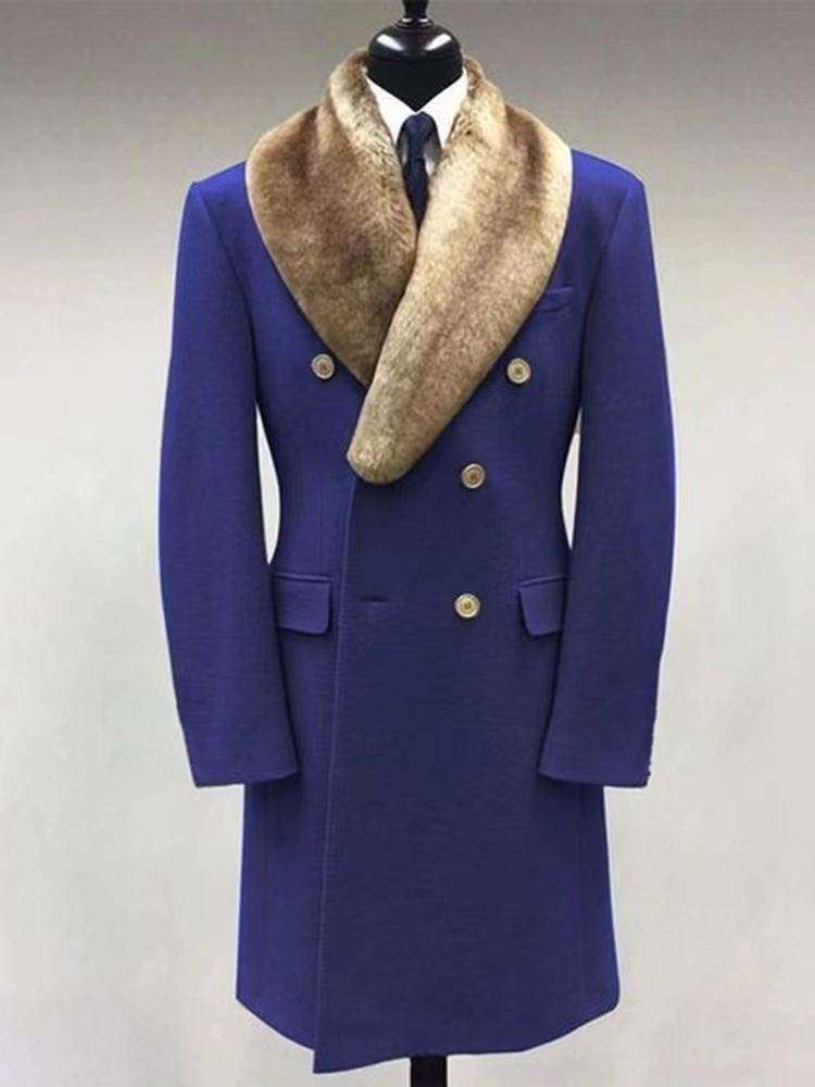 Men’s Casual Woolen Polo Coat - Slim Fit, Mid-Length & Stylish Pockets - Buy Center