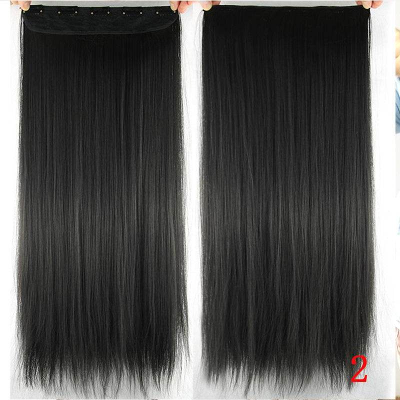 One-Piece Clip-In Hair Wig - 60cm Natural Look, Easy Clip Application - Buy Center