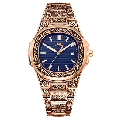 Carved Quartz Parrot Calendar Watch - Glow-in-the-Dark Waterproof Style - Buy Center