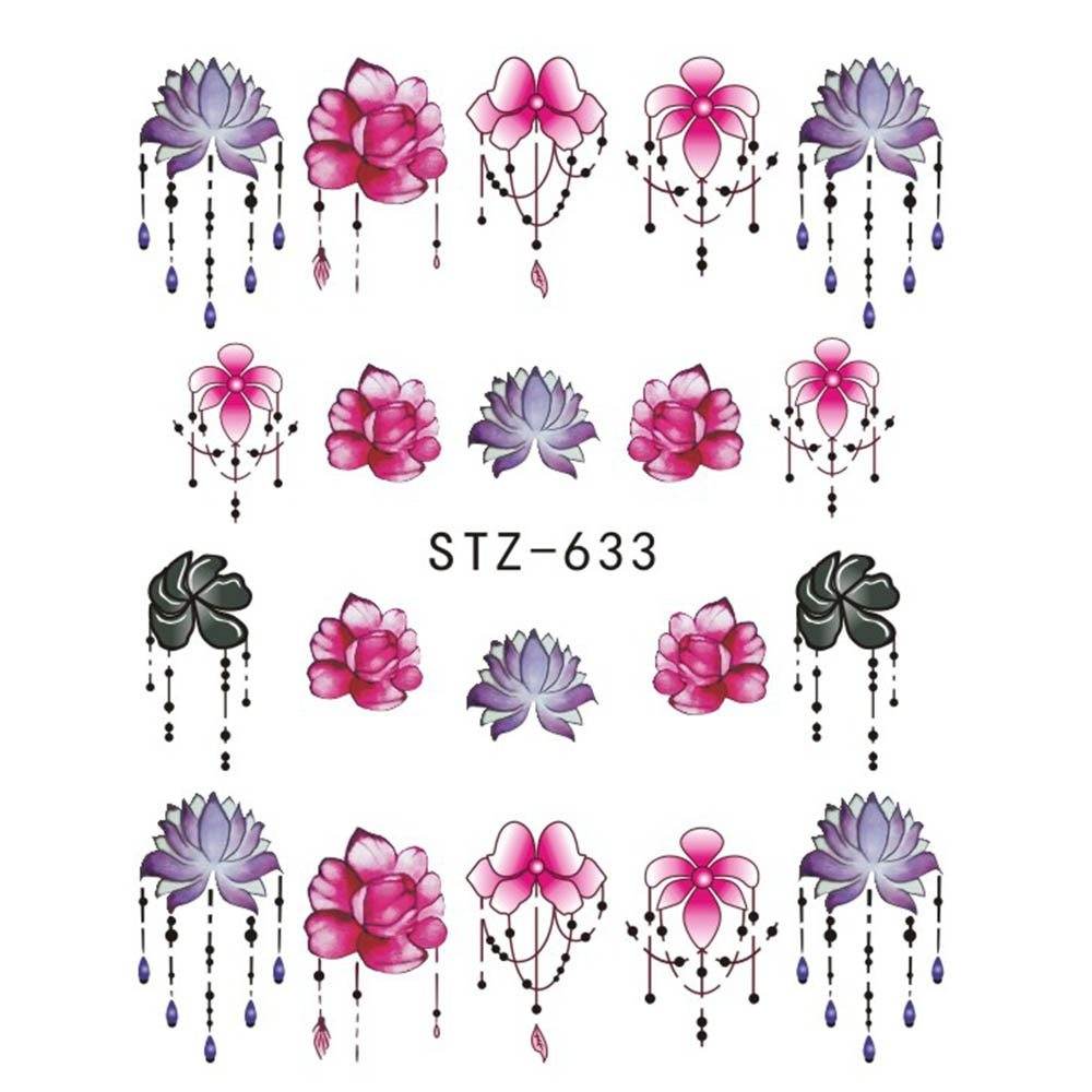 Butterfly Flower Nail Art Stickers - DIY Water Transfer Decals for Manicures - Buy Center