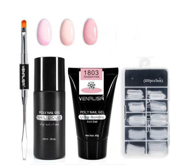 Venalisa Poly Nail Gel Kit - Flawless Nail Extensions at Home or Salon - Buy Center