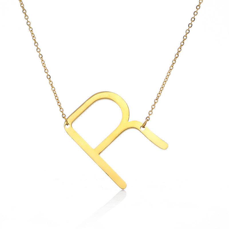 Fabulous Rose Gold Initial Letter Pendant Necklace - Premium K-Gold Design - Buy Center