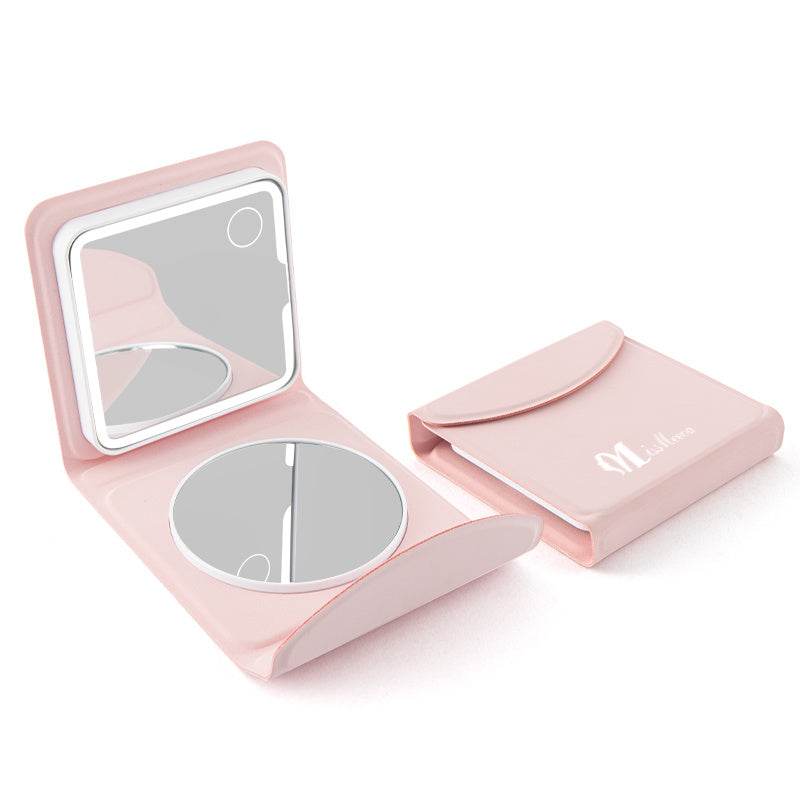 PU Bifold Mirror Powder - Essential Face Skin Care Tool for Glam - Buy Center
