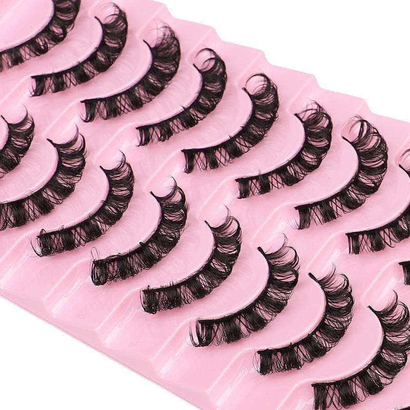 DD Curve False Eyelashes - Thick Handmade Volume, 10 Pairs Set - Buy Center