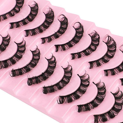 DD Curve False Eyelashes - Thick Handmade Volume, 10 Pairs Set - Buy Center