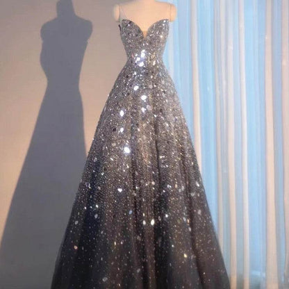 Buycenter Blue Heavy Industry Evening Dress - Sleeveless Tube Top Style - Buy Center