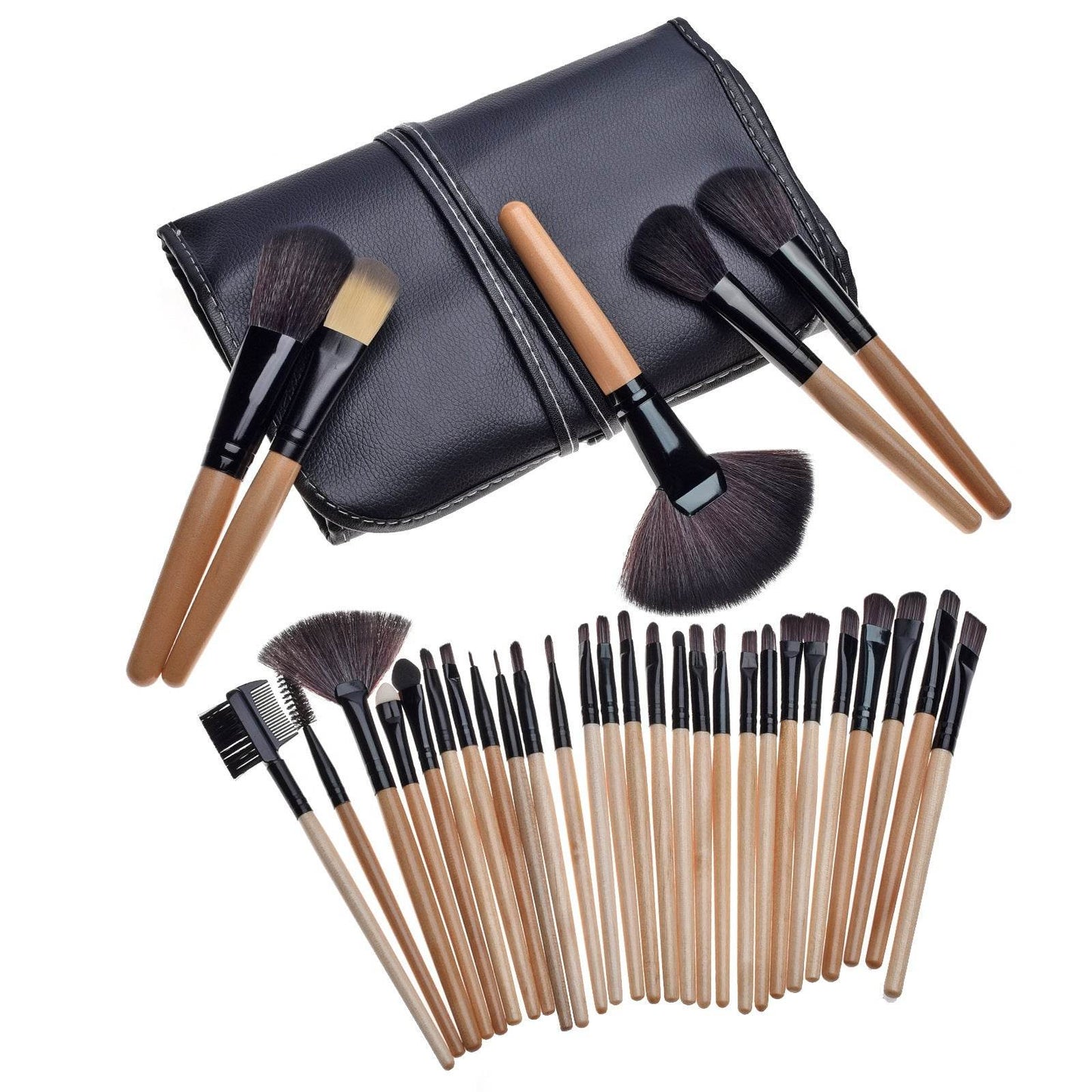 Stylish Makeup Brush Bag - Durable Rayon & Easy Transport PU Handle - Buy Center