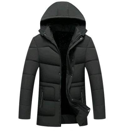 Buycenter Men's Hooded Cotton Coat - Warm Thick Jacket for Autumn - Buy Center