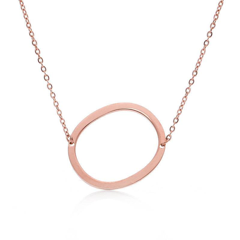 Fabulous Rose Gold Initial Letter Pendant Necklace - Premium K-Gold Design - Buy Center