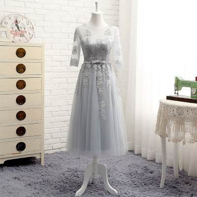 Buycenter Wedding Mid-Length Dress - Elegant Banquet Evening Gown - Buy Center