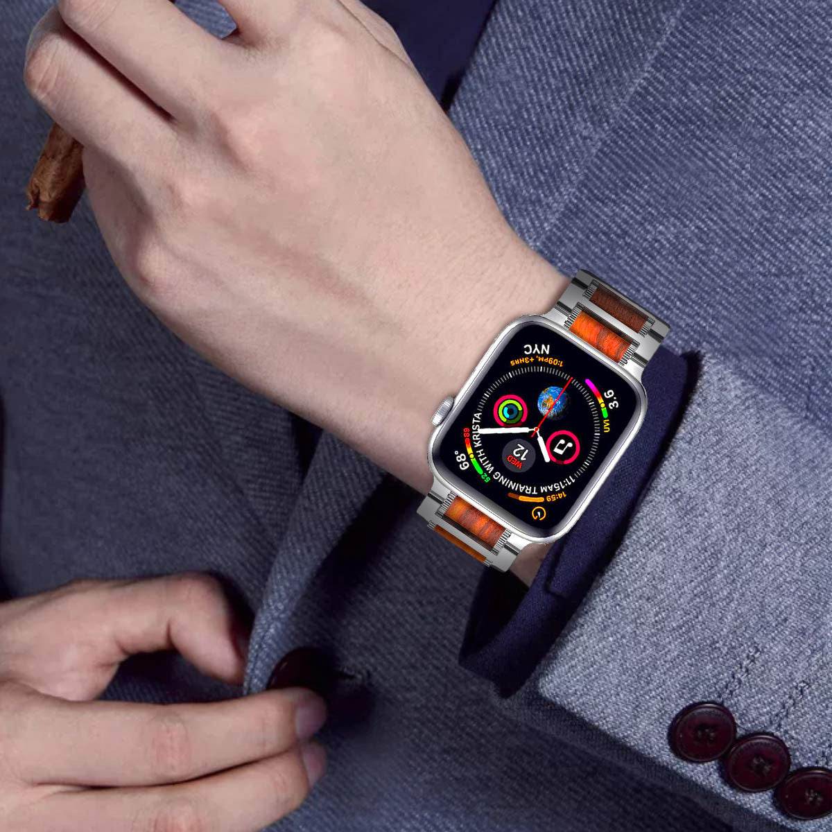 Creative Stainless Steel Sandalwood Watch Strap - Trendy & Versatile Fit - Buy Center