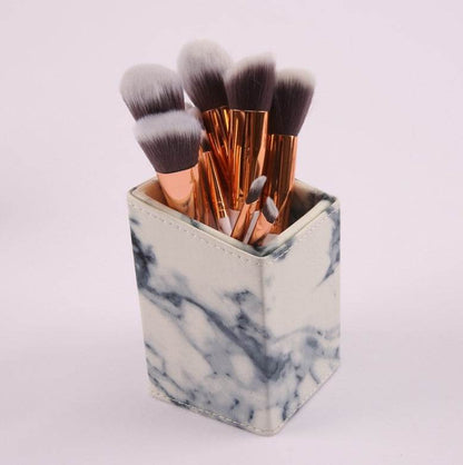 10 Marble Makeup Brush Set - Essential Premium Brushes for Flawless Looks - Buy Center
