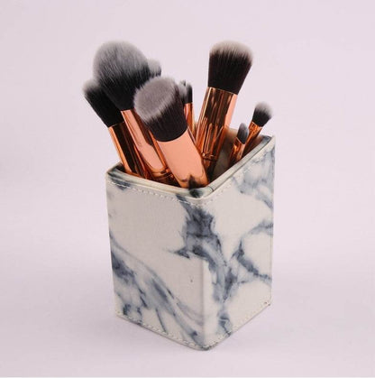 10 Marble Makeup Brush Set - Essential Premium Brushes for Flawless Looks - Buy Center