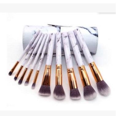 10 Marble Makeup Brush Set - Essential Premium Brushes for Flawless Looks - Buy Center