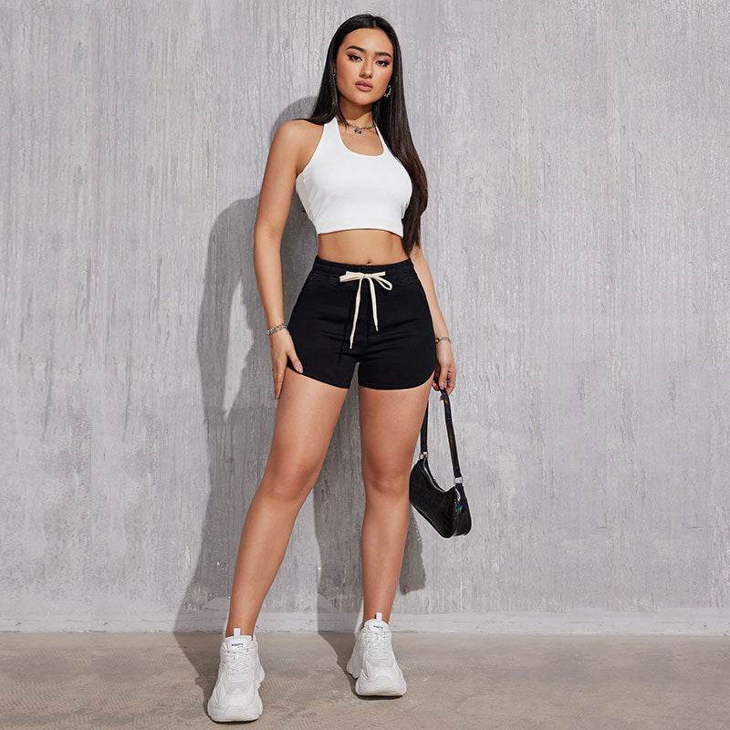 Buycenter Plus Size A-Line Denim Shorts for Women - Mid Waist, High Elasticity - Buy Center