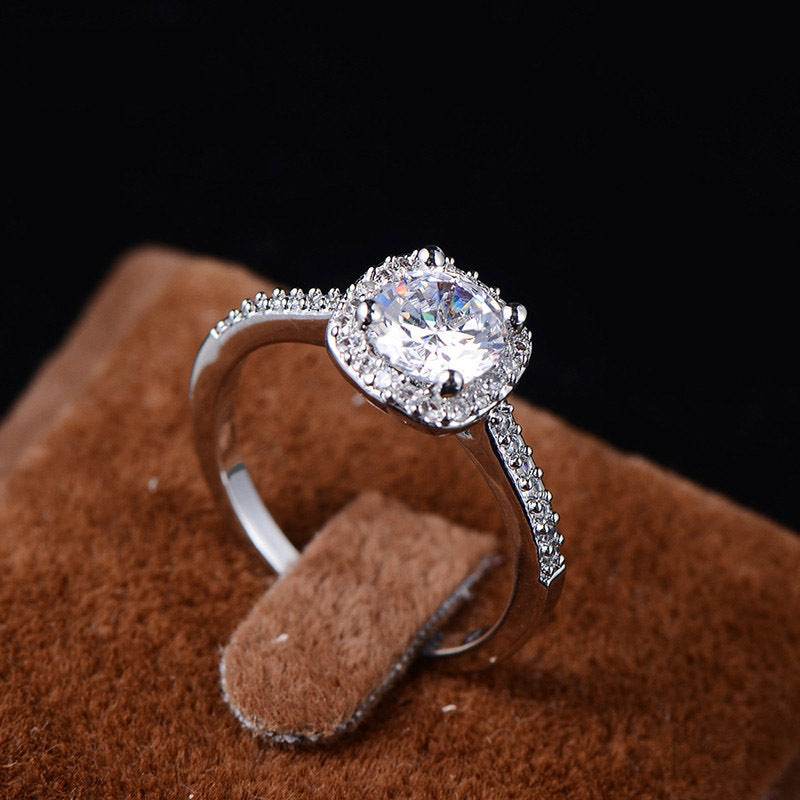 Luxury Silver Wedding Rings for Women - Cubic Zirconia Engagement Style - Buy Center