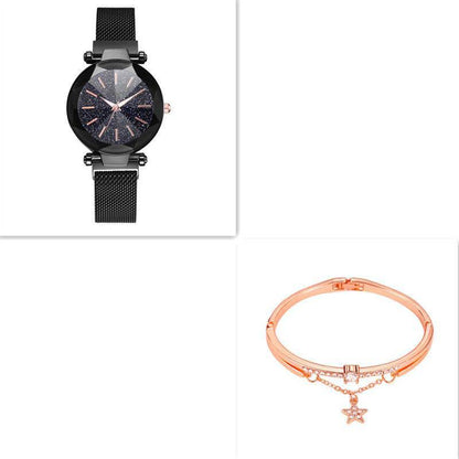 Buycenter Star Watch - Fashion Quartz Stainless Steel with 2 Bracelets - Buy Center