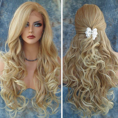 Big Wave Wig - Stylish Human Hair with Qi Bangs for Effortless Elegance - Buy Center