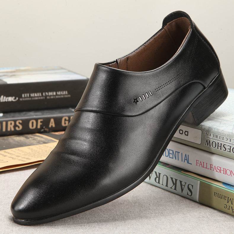 Buycenter Men's Casual Leather Shoes - Low Top & Wear-Resistant Design - Buy Center