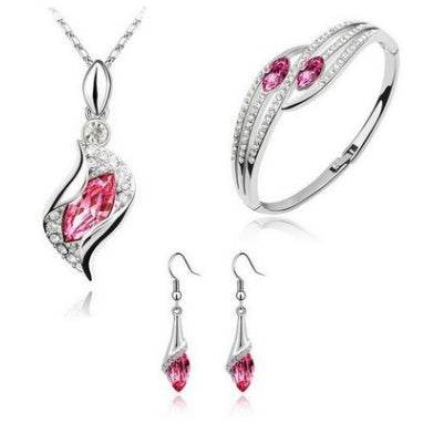 Angel Elf Jewelry Set - Austria Crystal Necklace, Earrings, & Bracelet - Buy Center