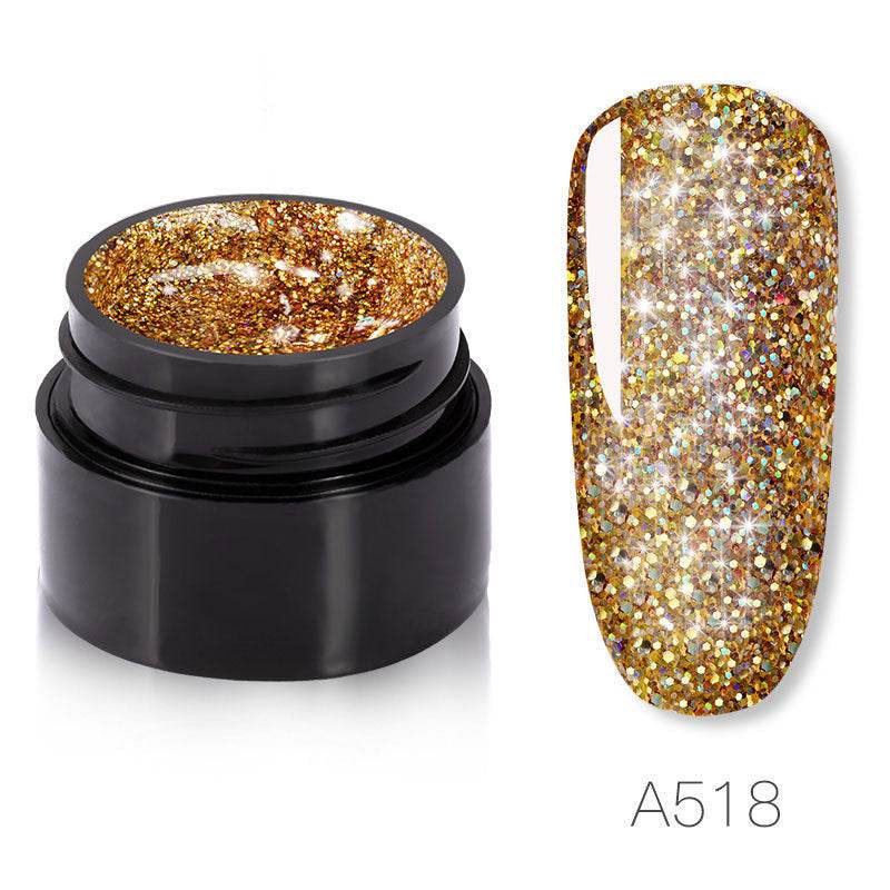 Sparkling Nail Gel Polish - 6 Color Options, Long-Lasting Shine - Buy Center