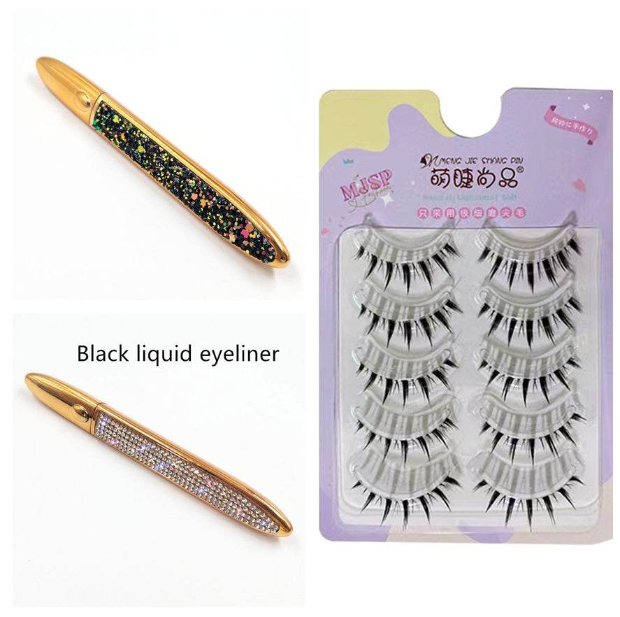 Multicolor Self-Adhesive Eyeliner False Eyelashes - Easy Application & Versatile Styles - Buy Center