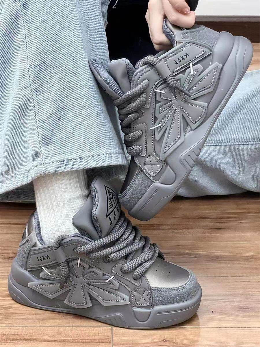 Niche Korean Style Daddy Shoes - Trendy Thick Bottom Casual Vulcanize Footwear - Buy Center