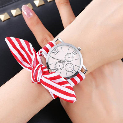Trendy Korean Women's Watch - Stylish Cloth Strap & Round Case 2025 - Buy Center