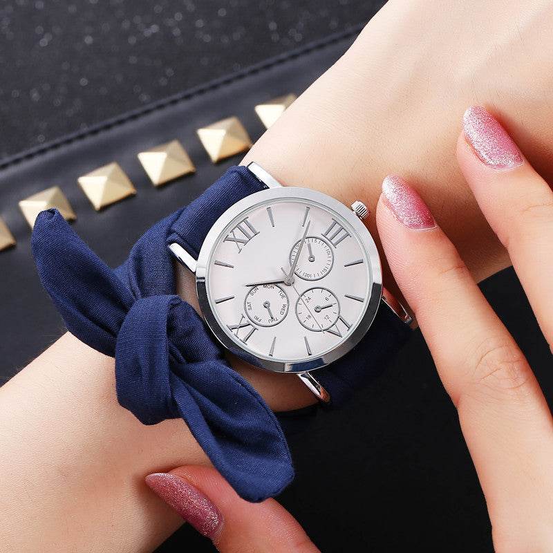 Trendy Korean Women's Watch - Stylish Cloth Strap & Round Case 2025 - Buy Center