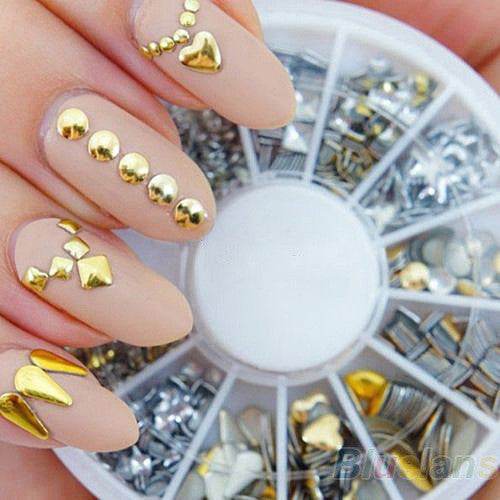 DIY Decorative Nail Art Stickers - Elegant Gold & Silver Designs 2025 - Buy Center