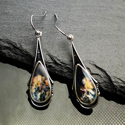 Buy Center Vintage Multicolored Long Dangle Earrings - Elegant Resin Jewelry - Buy Center